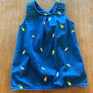 Girl’s Hanna Andersson Denim  Top - 120cm